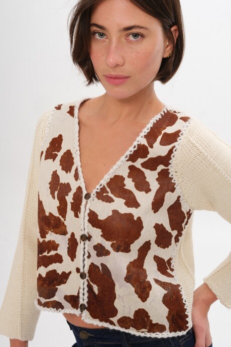 Cardigan Venancio Cuero Vaca