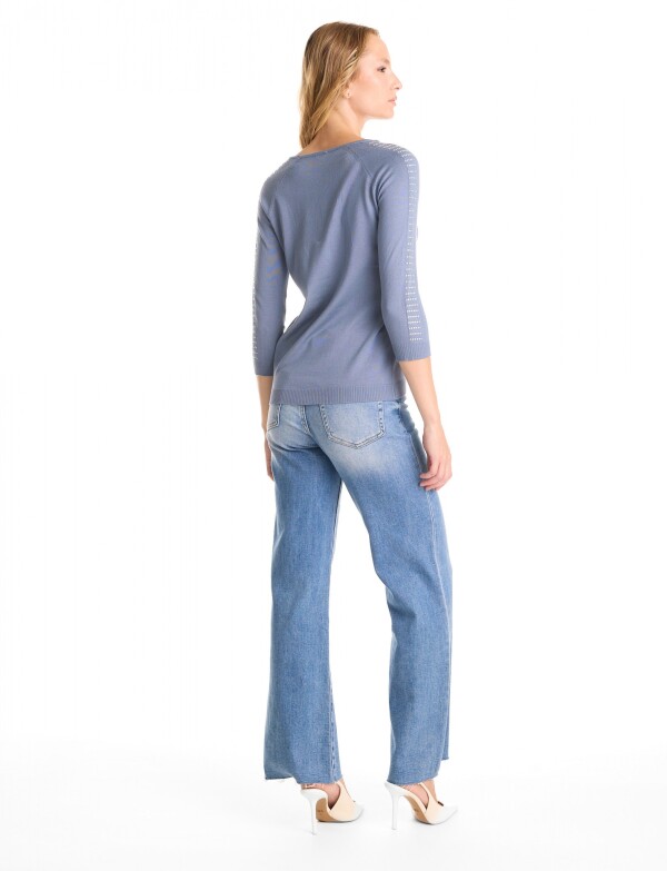 Buzo Tachas CELESTE OSCURO