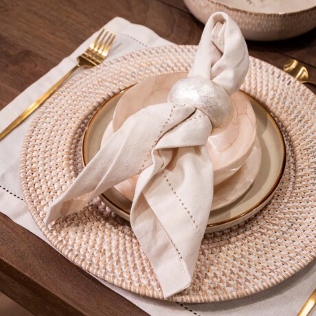 SET SERVILLETAS X 2 ALGODON BLANCO MILANI