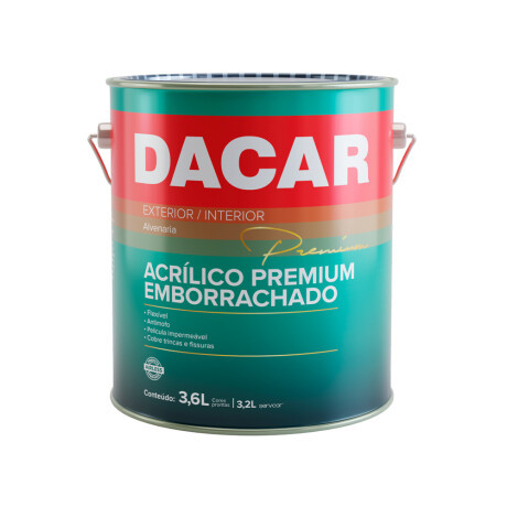 DACAR GOMA IMPERMEABILIZANTE PREMIUM SILICONADO BLANCO 3.6 L Dacar Goma Impermeabilizante Premium Siliconado Blanco 3.6 L