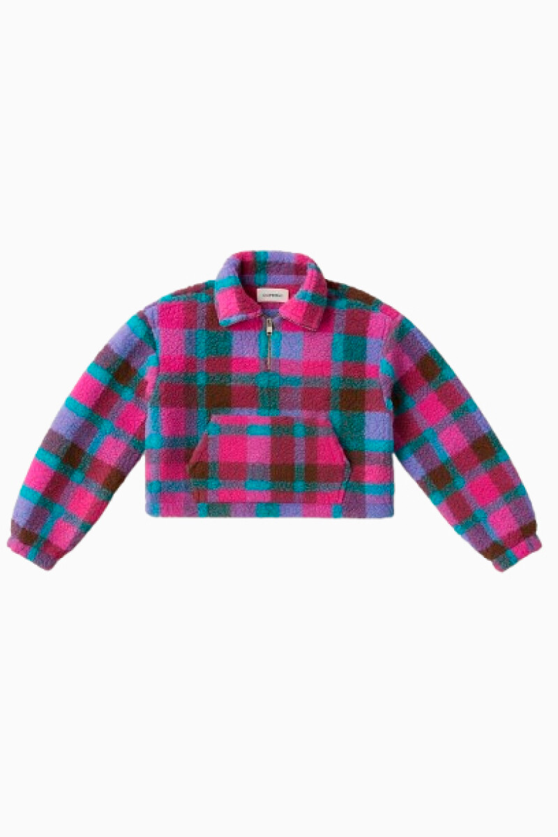 Buzo cuadros tartan - Fucsia 