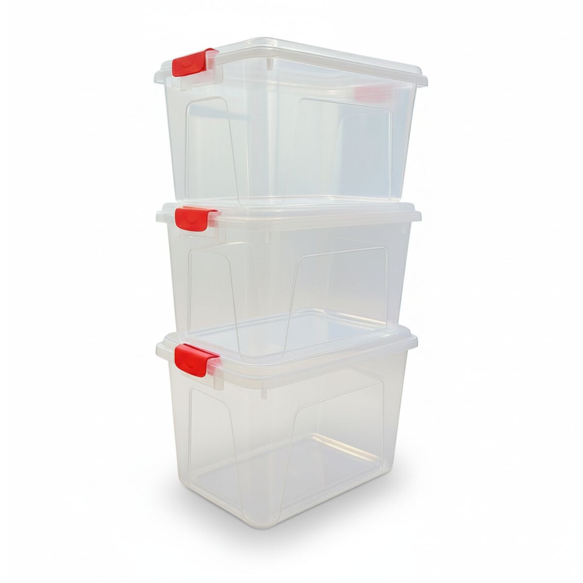 Set x3 Caja organizadora 65 lts - TRANSPARENTE 