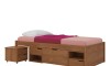 Cama Madera Maciza Con Cajones - 1 plaza - Linea charme Amendoa