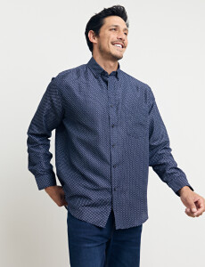 012669 CAMISA HARRINGTON LABEL Azul Osc/bla