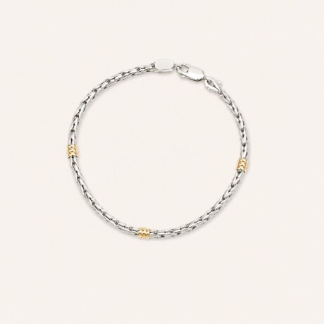 Pulsera Espiga N1- Plata y Oro Pulsera Espiga N1- Plata y Oro