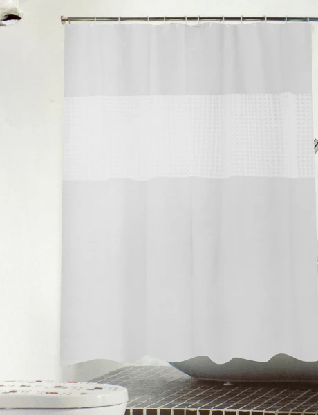 CORTINA DE BAÑO 180X200CM DISEÑO PIEDRAS BLANC CORTINA DE BAÑO 180X200CM DISEÑO PIEDRAS BLANC