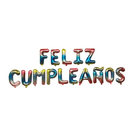 Globo Feliz Cumpleaños Arcoiris Sc