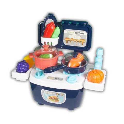 OUTLET Cocina con accesorios azul caja 24*14 cm Outlet Cocina Con Accesorios Azul Caja 24*14 Cm