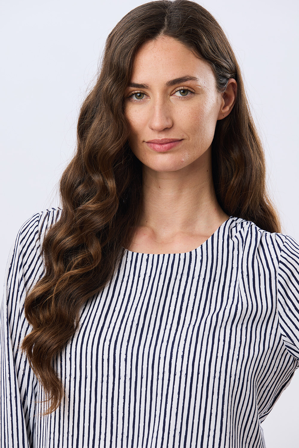 BLUSA CLÁSICA Raya Azul