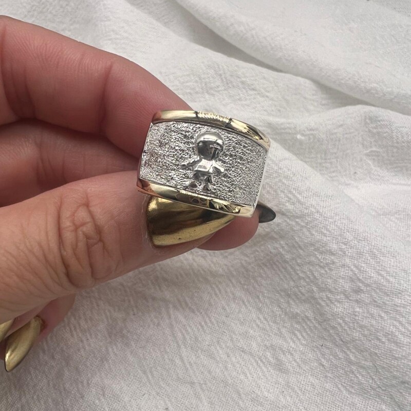 Anillo plata y oro Varón Anillo plata y oro Varón