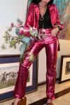 Leather Jeans Galácticos Fucsia