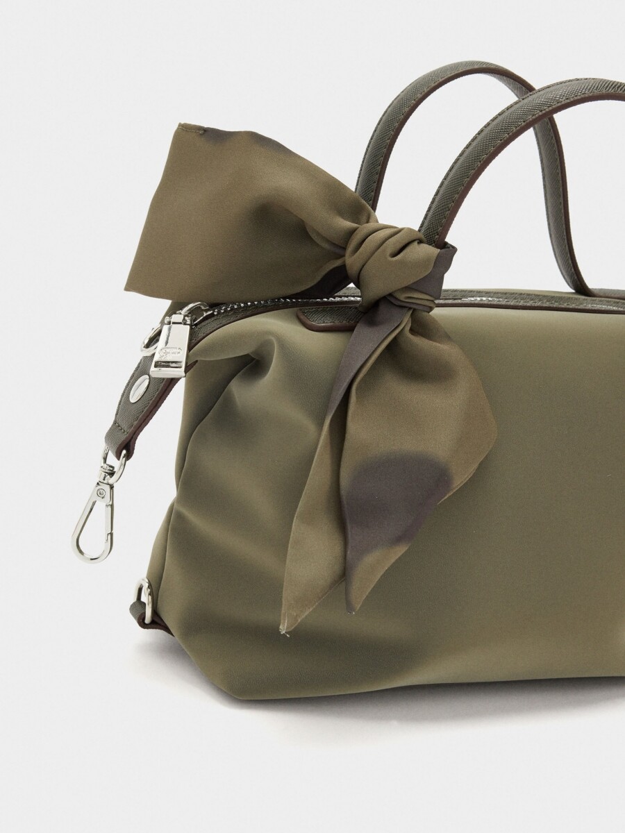 Bolso Tote De Textura Suave caqui