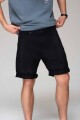 STRAIGHT SOLID BLACK SHORT J-negro