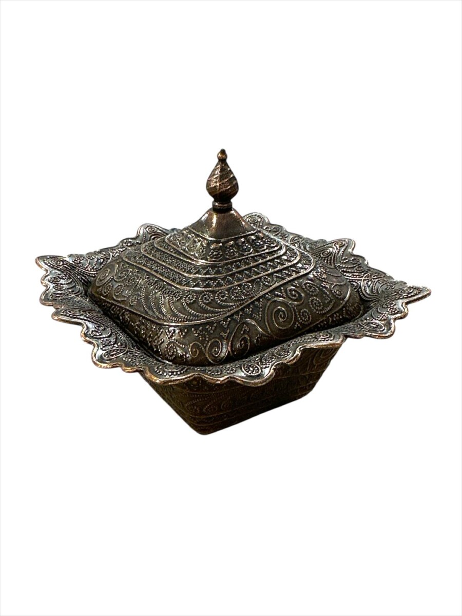 Azucarero cuadrado de metal - Cobre 