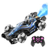 Auto de carreras a control remoto, doble control, efecto humo y luces LED Azul
