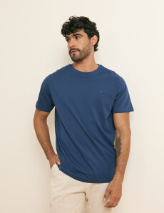 520658 T-SHIRT HARRINGTON LABEL Azul Piedra