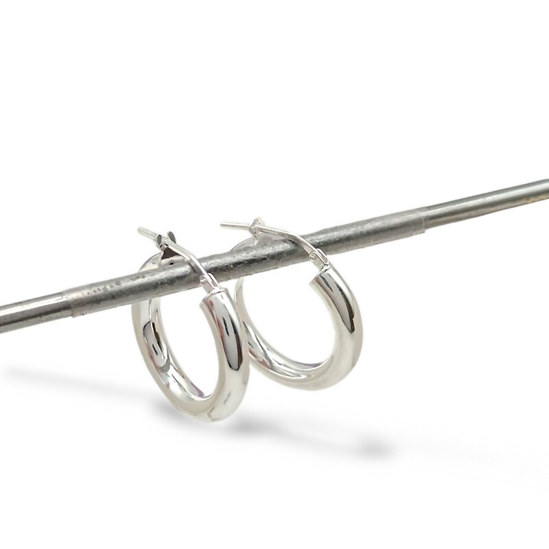 Caravana Aro Mediano- Plata Inflada-Sin Piedra- CA4019 sinpiedra