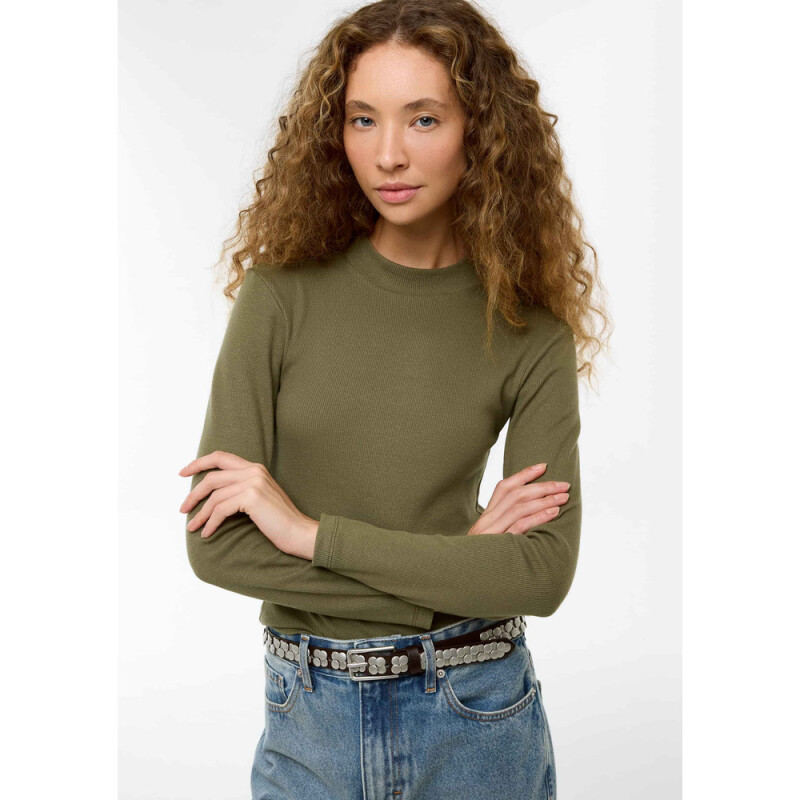 BLUSA ML FEM OLIVA MEDIO