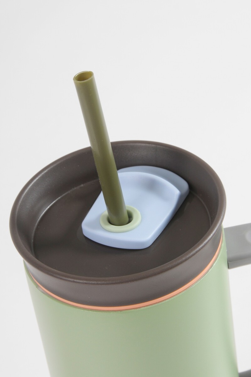 Mug vaso acero 1180 ml verde