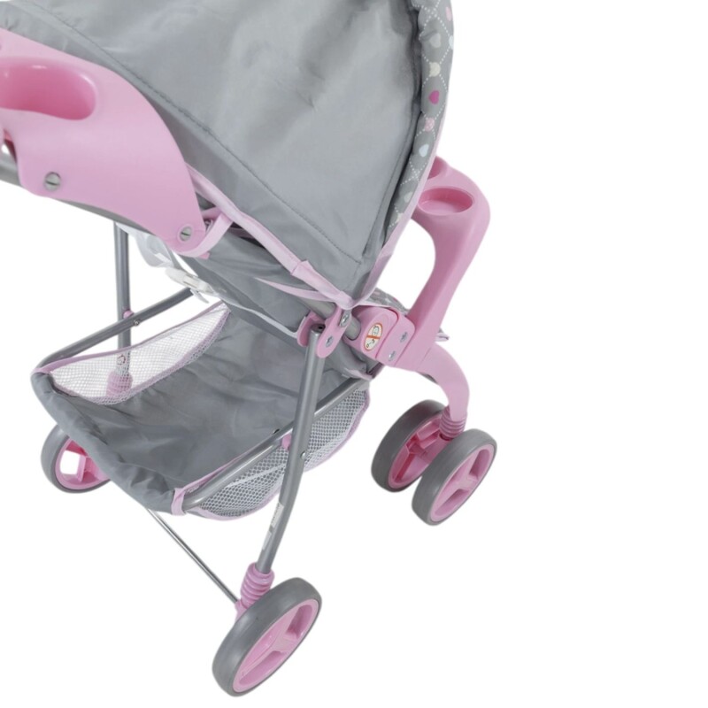 Coche de bebé para muñecas Bebesit 2 piezas Rosa