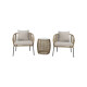 Juego De Jardin Rattan Lumax Exterior 2 Sillones + Mesa Beige