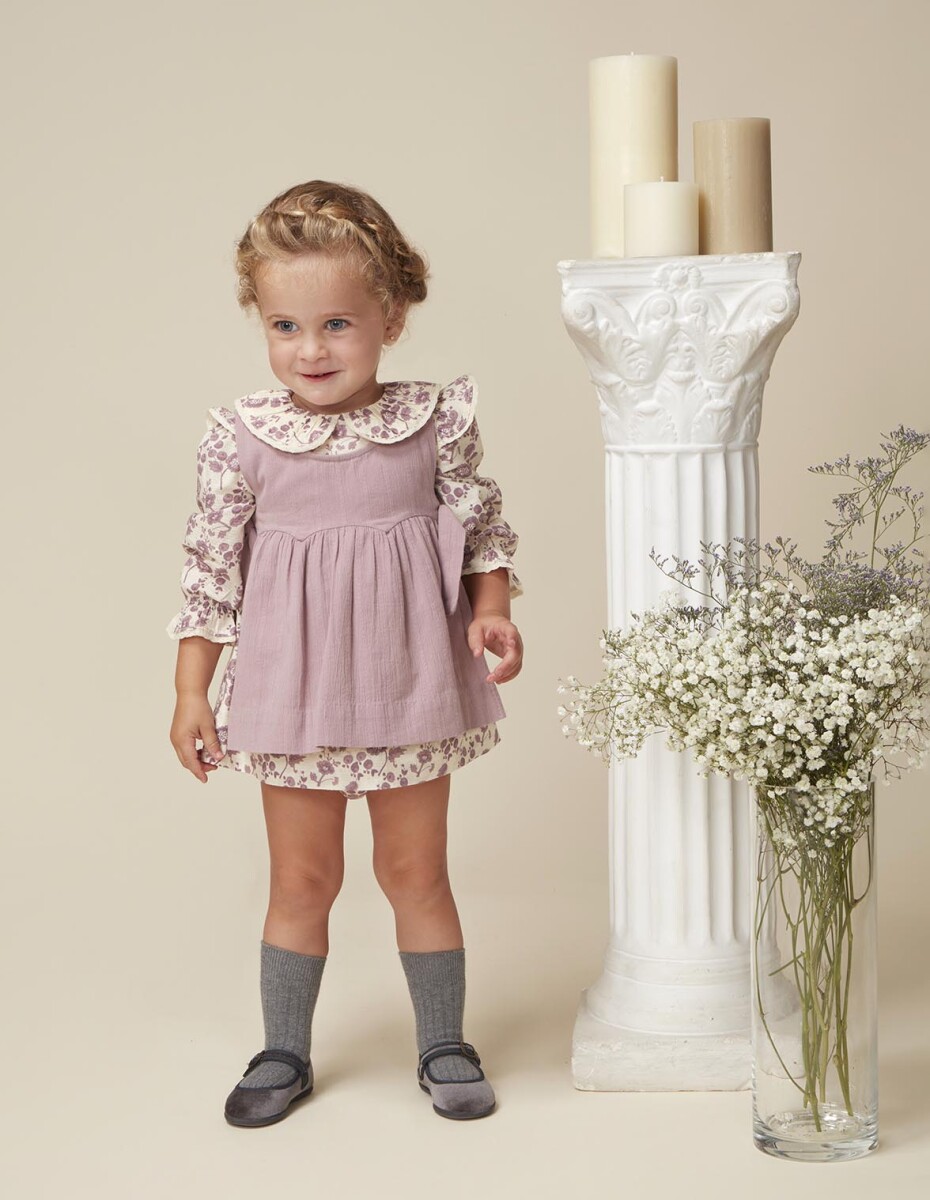 Conjunto Con Delantal - Purpura 