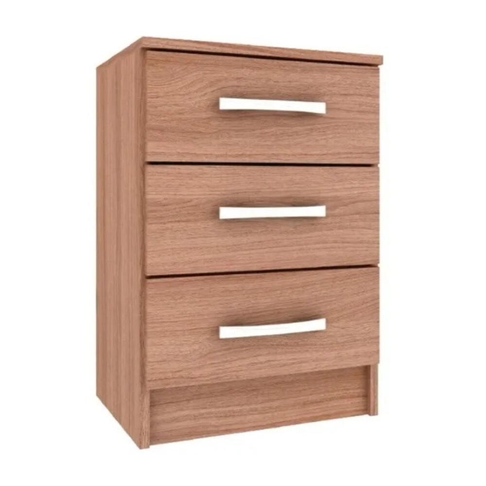 Mesa De Luz Cajonera 3 Cajones Dormitorio Sommier Cama MARRON