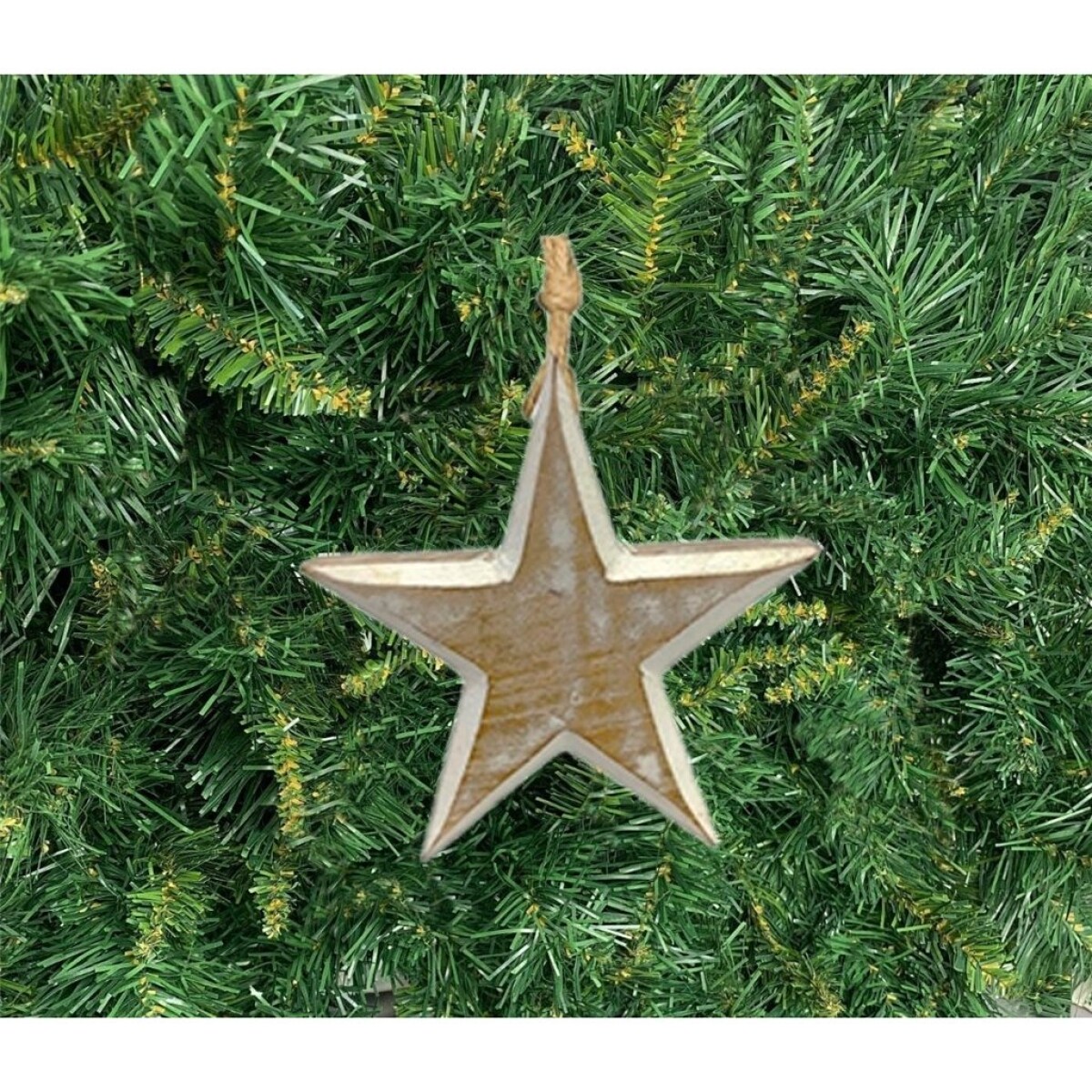 COLGANTE ESTRELLA MADERA 12 CM. 
