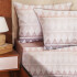 Juego de Sabanas 1 Plaza Suaves Estampado Calidad Frescas Variante Diseño Rombos Color Beige