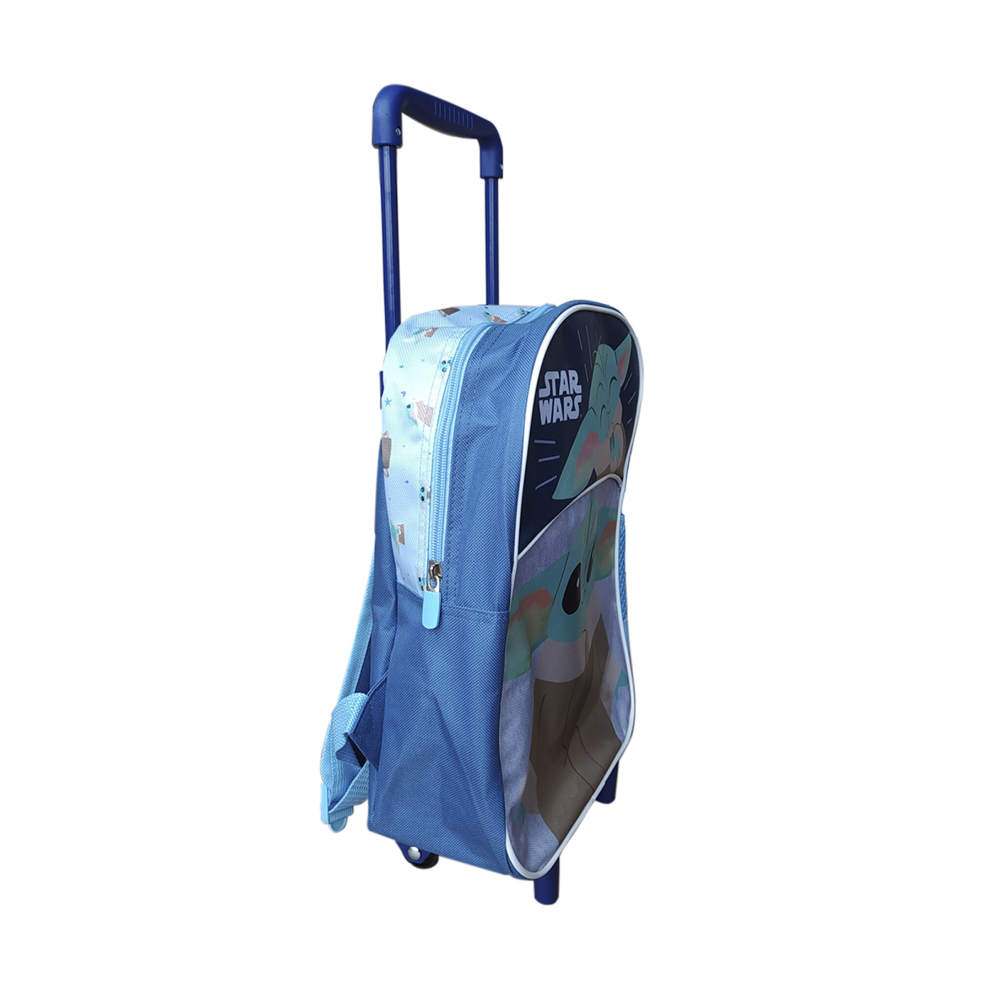Mochila infantil Baby Yoda con Carro Tafeta Chica 35 x 26 cm - AZUL ...