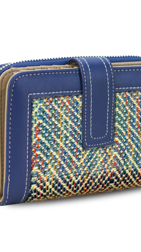 BILLETERA AGNES ZIGZAG MULTICOLOR AZUL