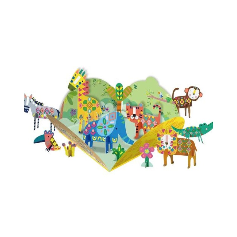 AV221 Juego De Crear Y Pegar Stickers - Safari Animals