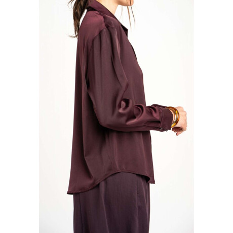 Camisa Saten Bordeaux