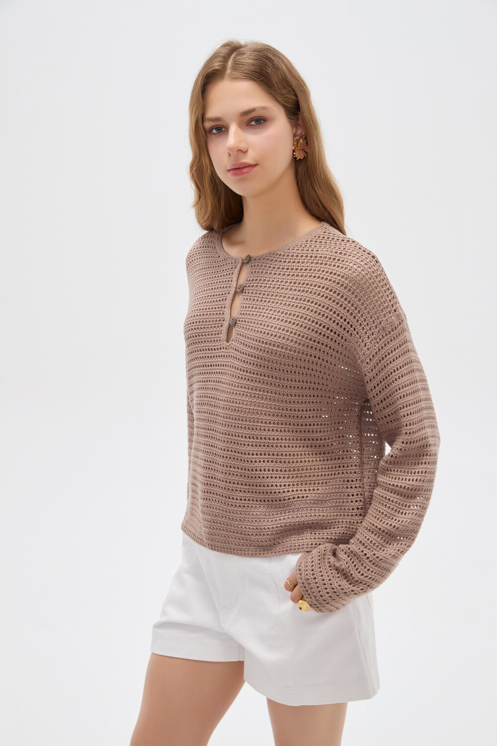 Sweater Ozara Taupe Claro