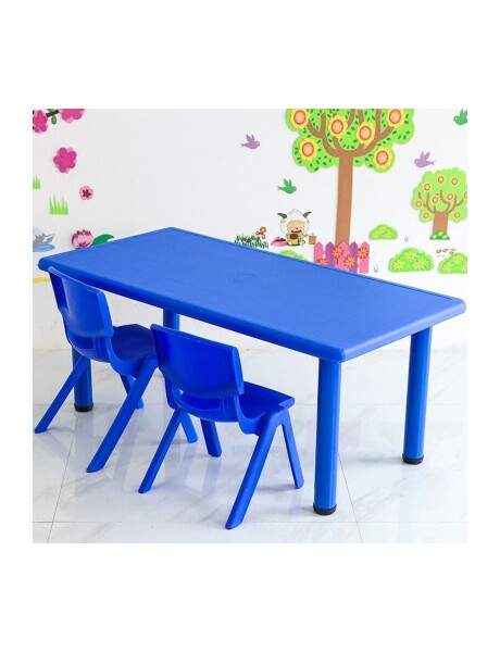 Mesa de plástico niños rectangular 120x60cm Azul