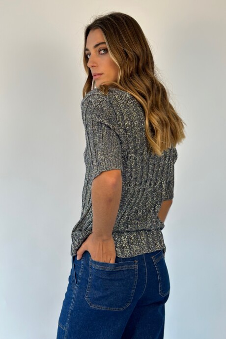 TOP PARADISO CON LUREX Azul