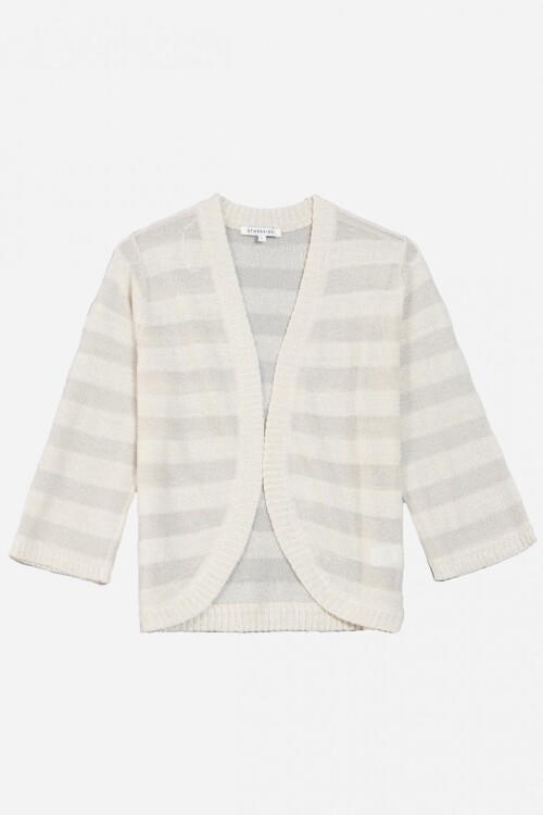 Cardigan rayado GRIS