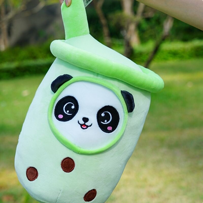 Peluche De Panda Boba Tea - Verde - 33cm Peluche De Panda Boba Tea - Verde - 33cm