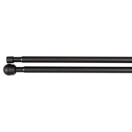 Barra cortina doble BALL 120-210cm Negro