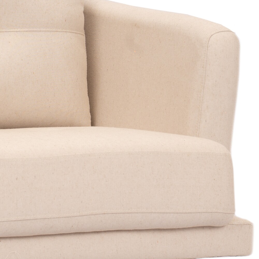 Sofá Con Chaise Triunfo - 3 Cuerpos Beige - Derecho