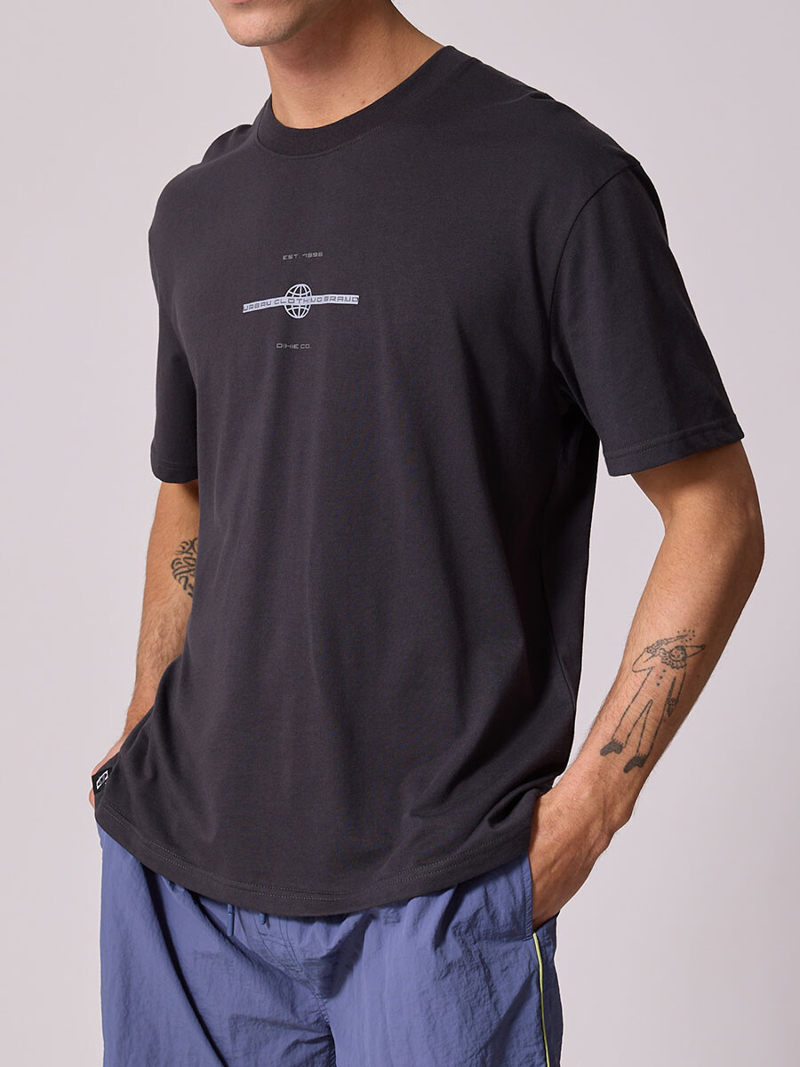 T-SHIRT BRAVI DIXIE - Gris Oscuro 
