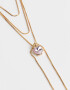 Collares Largos Collar Largo Multicadena Con Corazón - Dorado