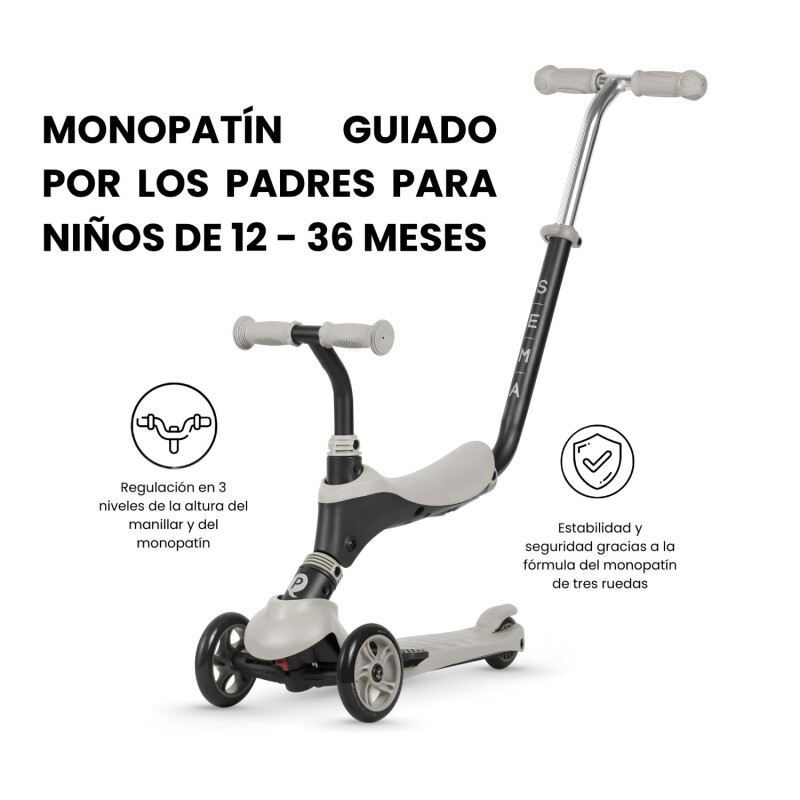Monopatin DELUXE Qplay Sema 2 en 1 Beige