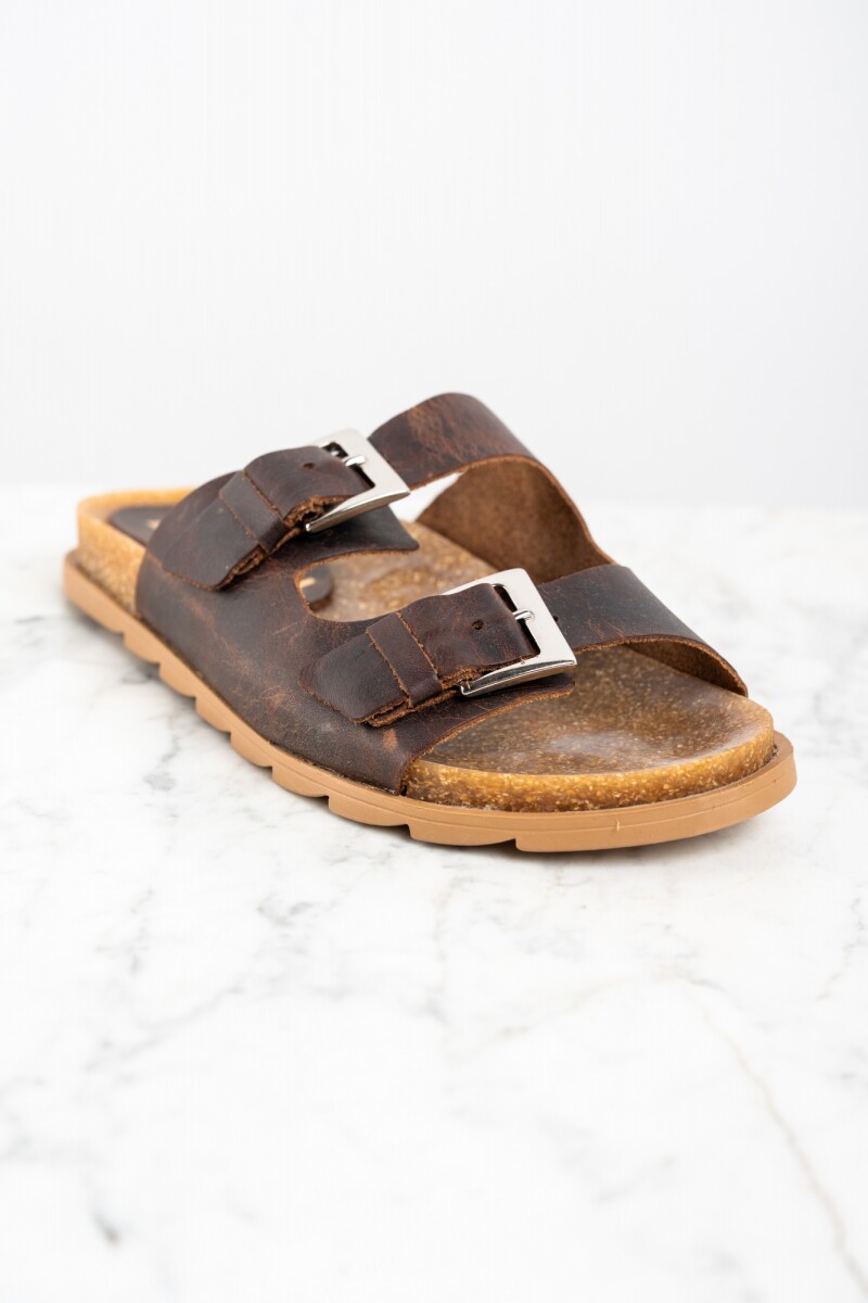 Sandalia Cuero Chocolate