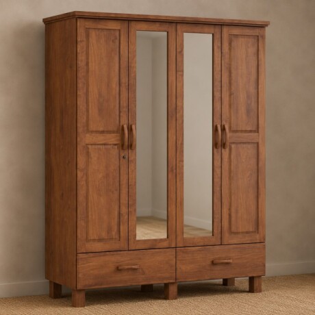 Placard 4 Puertas 2 Cajones Bronce Imbui U