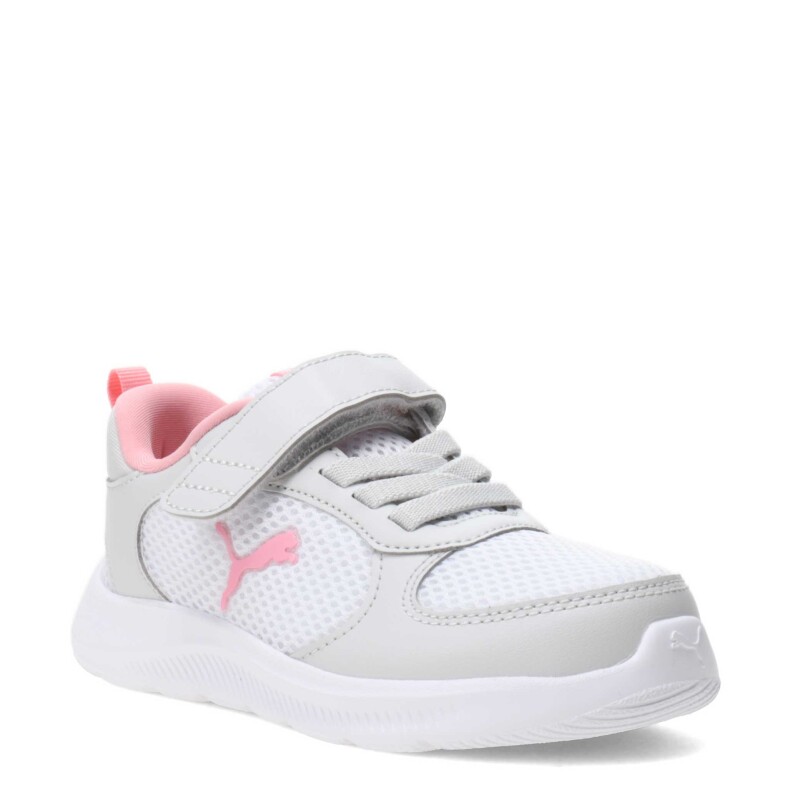 Championes Infantiles Puma Blanco - Gris - Rosa