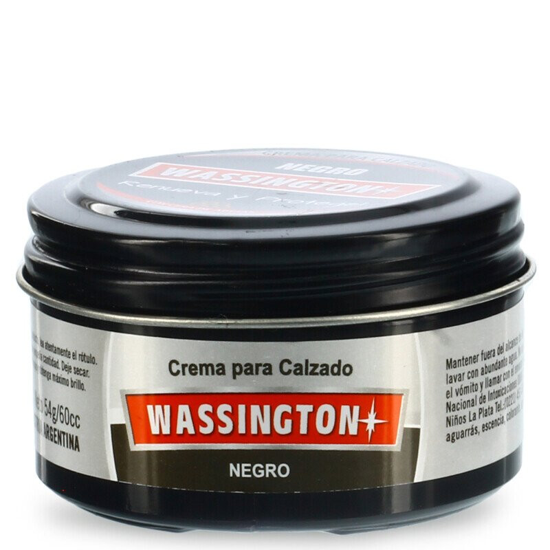Limpiador Wassington Crema Para Calzado Negro