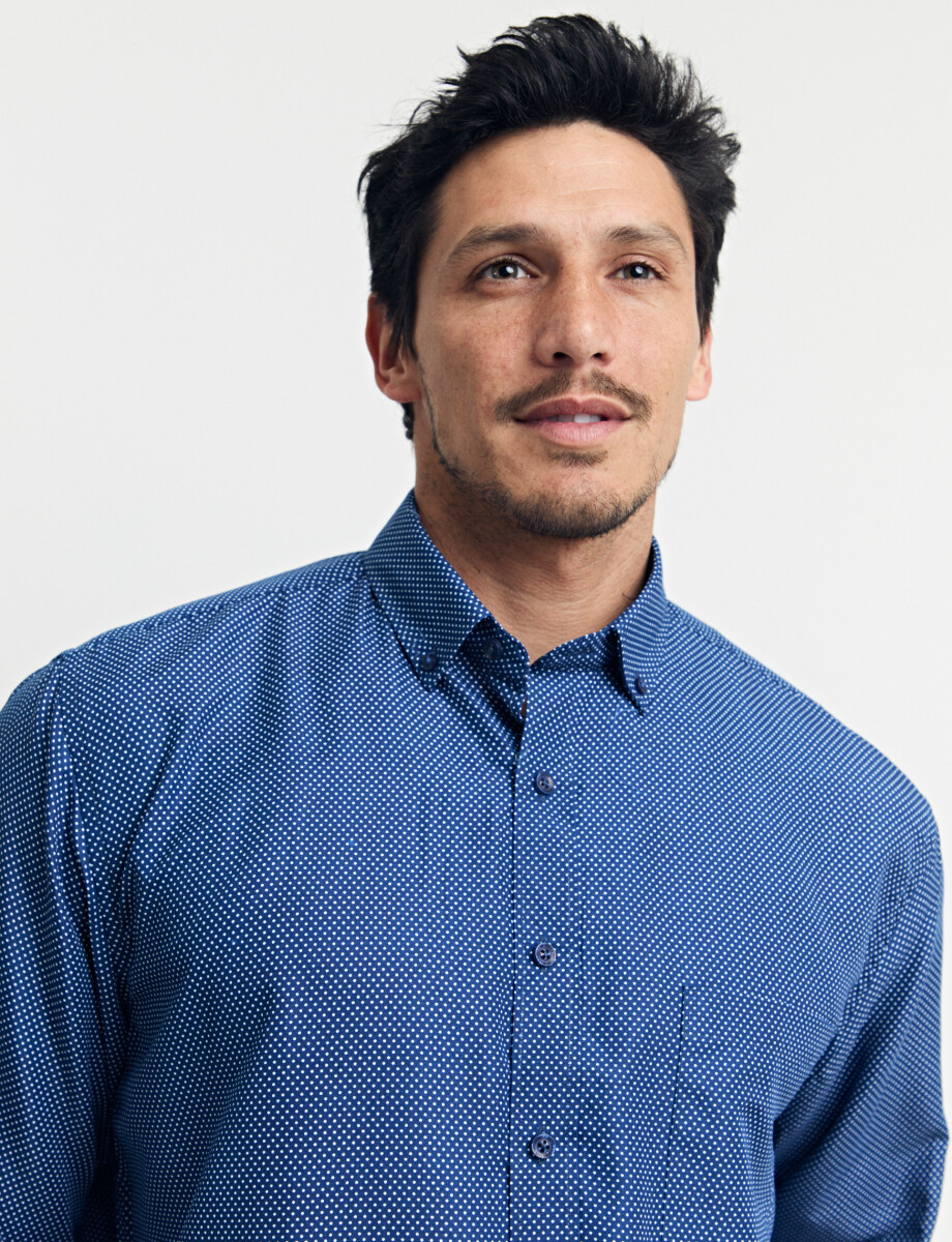 012671 CAMISA HARRINGTON LABEL Azul Osc/bla