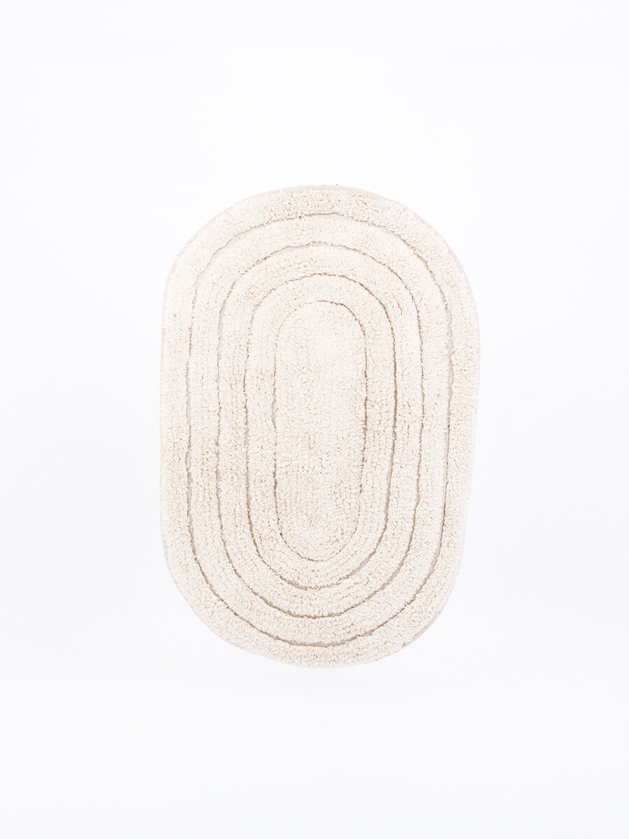 ALFOMBRA BAÑO OVAL - BEIGE 