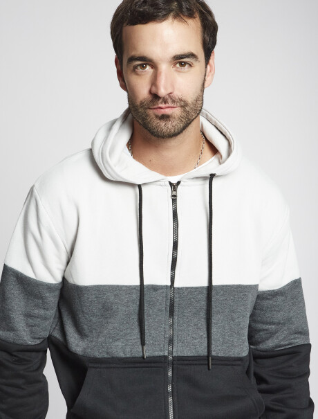 Campera felpa negro